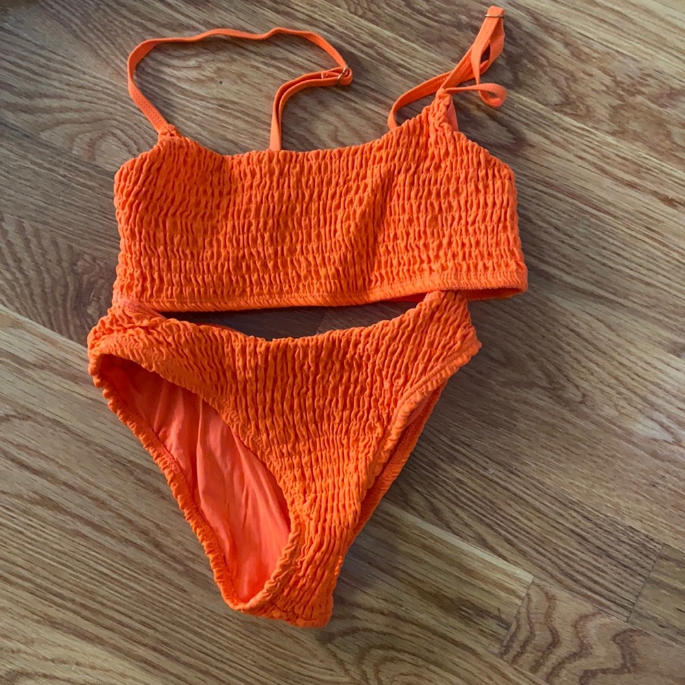 Orange Scrunchie Bikini